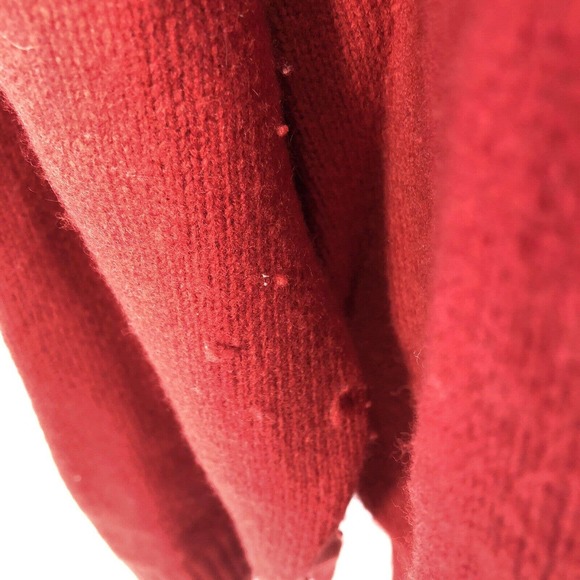Jos A Bank Mens Size XL Lambs Wool Blend 1/4 Zip Red Sweater Mock Neck Pullover - Picture 3 of 14